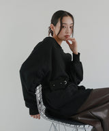 ボートネックワイドスウェット