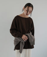 ボートネックワイドスウェット