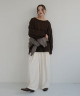 ボートネックワイドスウェット