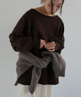 ボートネックワイドスウェット