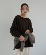 ボートネックワイドスウェット