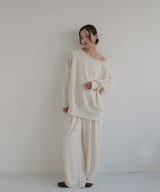 ボートネックワイドスウェット