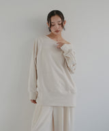 ボートネックワイドスウェット