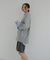 ボートネックワイドスウェット