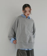 ボートネックワイドスウェット