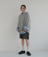 ボートネックワイドスウェット