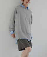 ボートネックワイドスウェット