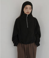フリースハーフジッププルオーバー