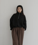 フリースハーフジッププルオーバー