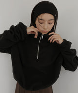 フリースハーフジッププルオーバー