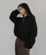 フリースハーフジッププルオーバー