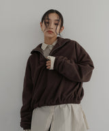 フリースハーフジッププルオーバー