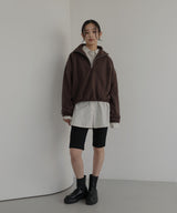 フリースハーフジッププルオーバー