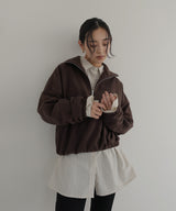 フリースハーフジッププルオーバー