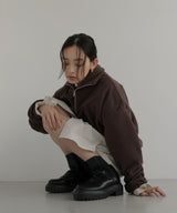 フリースハーフジッププルオーバー