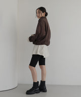 フリースハーフジッププルオーバー