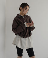 フリースハーフジッププルオーバー