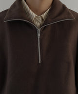 フリースハーフジッププルオーバー