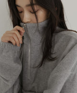 フリースハーフジッププルオーバー