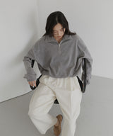 フリースハーフジッププルオーバー