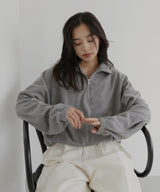 フリースハーフジッププルオーバー