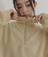 フリースハーフジッププルオーバー