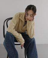 フリースハーフジッププルオーバー