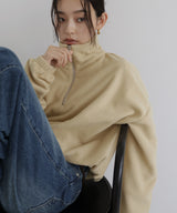 フリースハーフジッププルオーバー