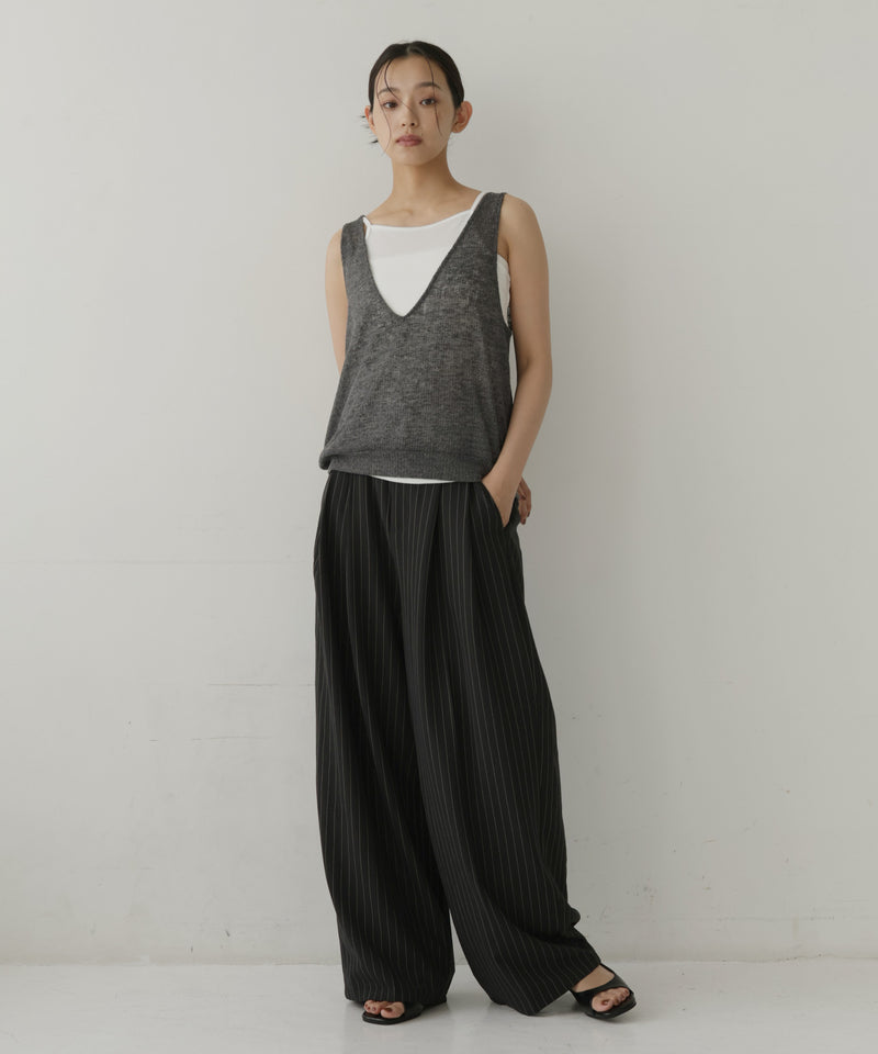 2wayシアーノースリーブ×キャミソールセットトップス – hellam