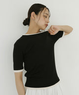 レイヤード風シアーTシャツ