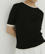 レイヤード風シアーTシャツ