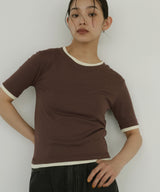 レイヤード風シアーTシャツ