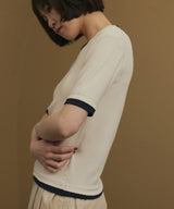 レイヤード風シアーTシャツ