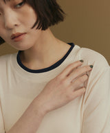 レイヤード風シアーTシャツ