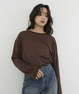 【10月上旬予約商品】シアー　クルーネックロングTシャツ