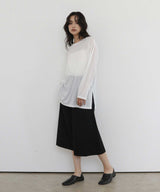 【10月上旬予約商品】シアー　クルーネックロングTシャツ