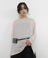 【10月上旬予約商品】シアー　クルーネックロングTシャツ