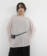 【10月上旬予約商品】シアー　クルーネックロングTシャツ