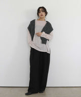 【10月上旬予約商品】シアー　クルーネックロングTシャツ