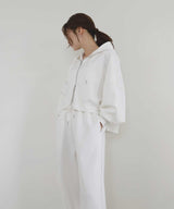 【11月上旬予約商品】【Ran×hellam】ダンボール ショート丈ジップパーカー