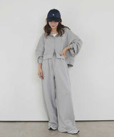 【11月上旬予約商品】【Ran×hellam】ダンボール ショート丈ジップパーカー