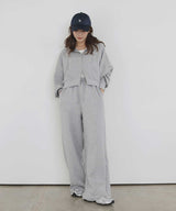 【11月上旬予約商品】【Ran×hellam】ダンボール ショート丈ジップパーカー
