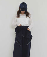 【11月上旬予約商品】【Ran×hellam】ダンボール ショート丈ジップパーカー