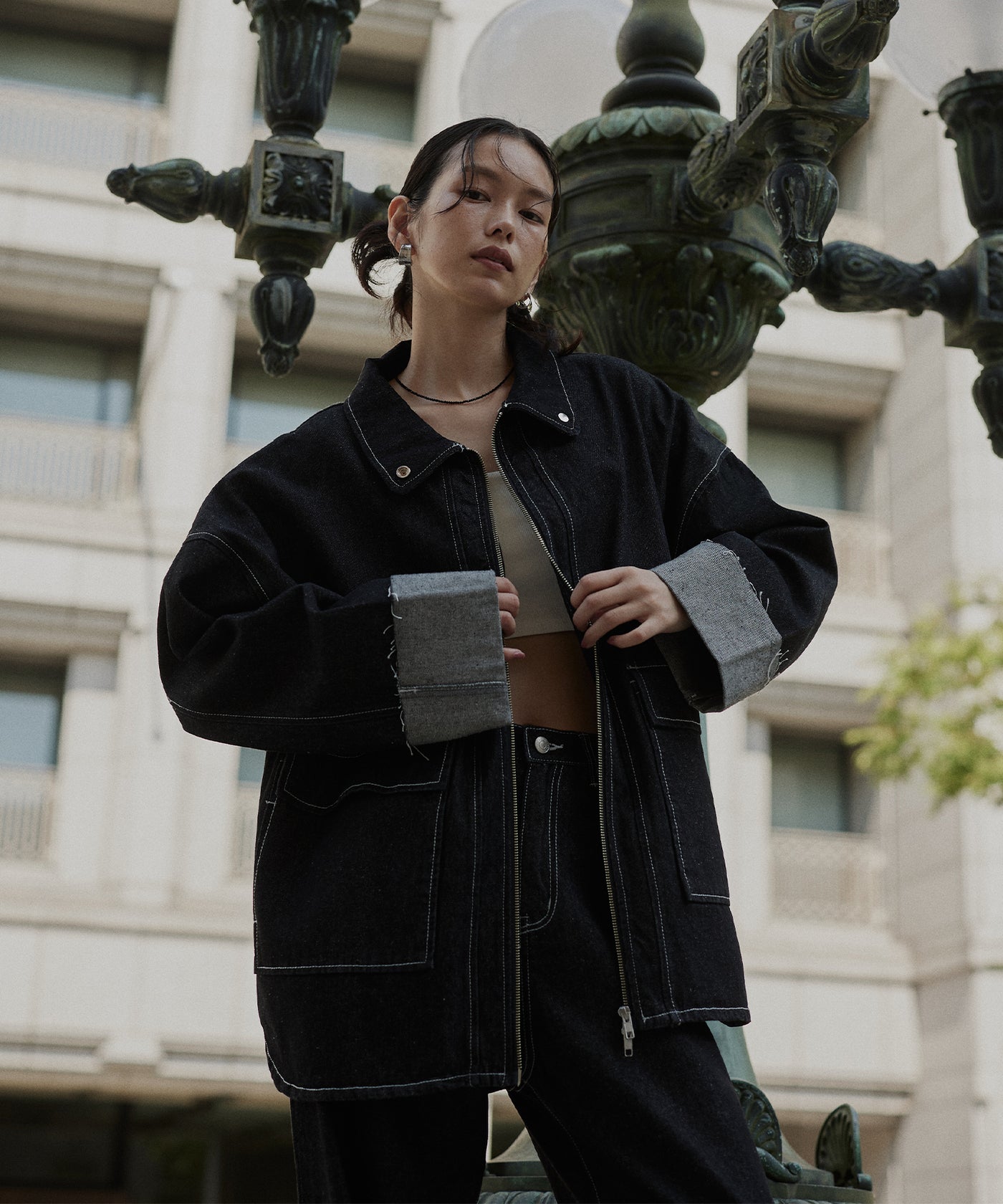 hellam デニムジャケット hellam 「hellam」 デニムジャケット FREE ブラック レディース