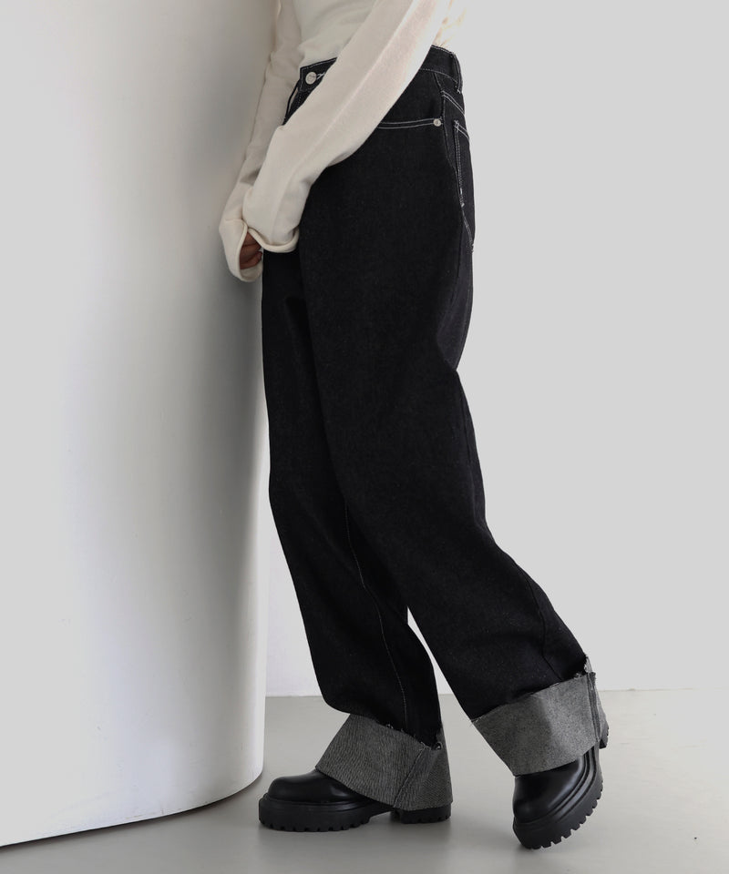 ロールアップデニムパンツ