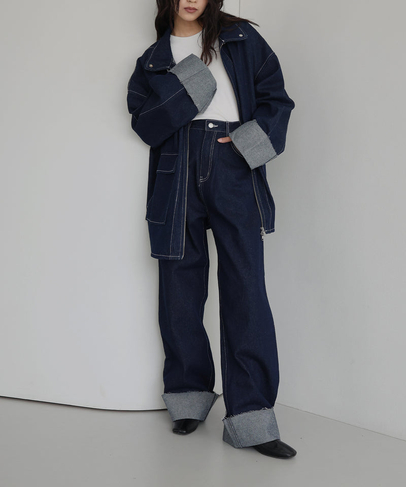 ロールアップデニムパンツ