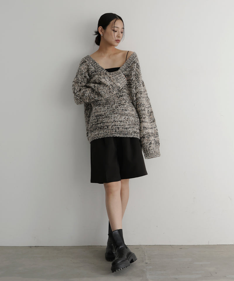 【11月上旬お届け】タックハーフパンツ