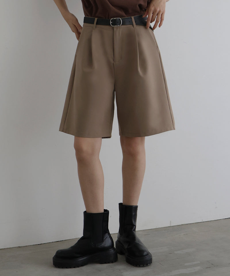 【11月上旬お届け】タックハーフパンツ