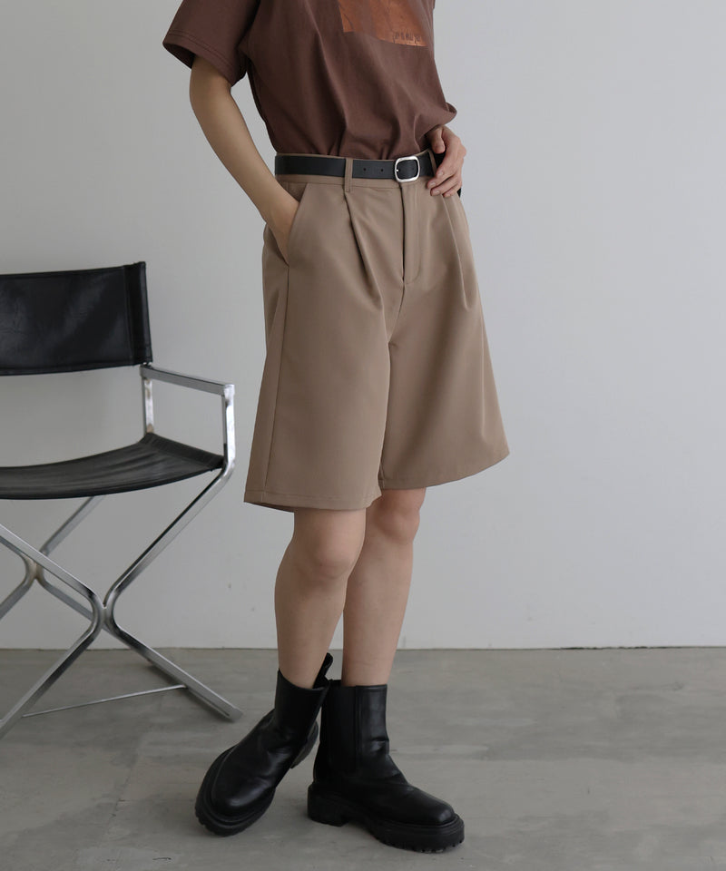 【11月上旬お届け】タックハーフパンツ