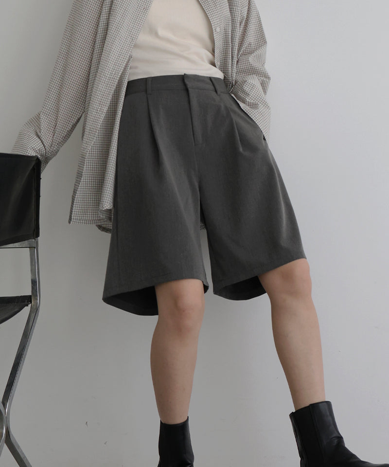 【11月上旬お届け】タックハーフパンツ